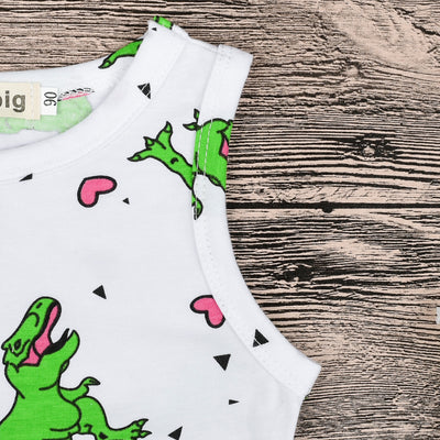 Vestido Infantil Estampado Dinosaurio Diente de Sable - Image 10