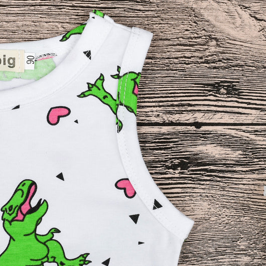 Vestido Infantil Estampado Dinosaurio Diente de Sable - Image 10