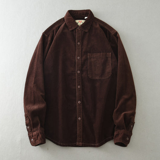 Camisa Casual de Pana Suelta Retro para Hombre - Image 14