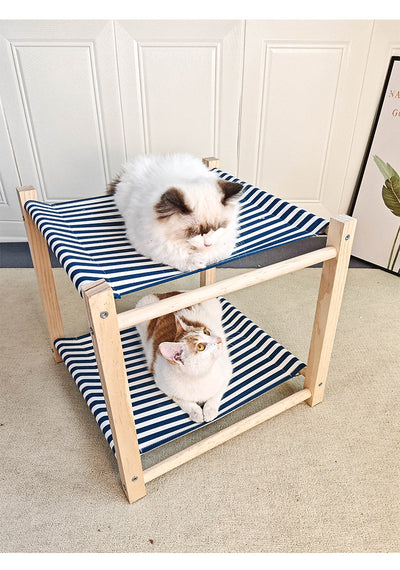 Cama Hamaca Doble para Gatos - Estructura de Madera Maciza con Niveles Separables - Image 19