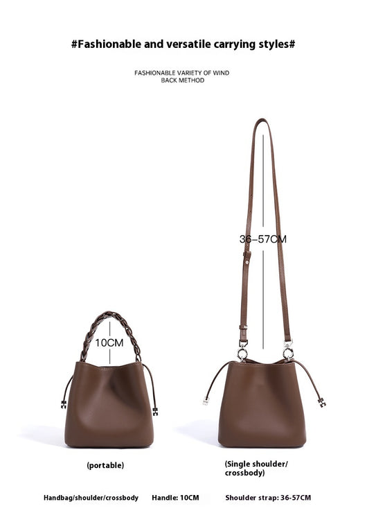 Bolso Bandolera Tejido a Mano - Bucket Bag Artesanal Compacto - Image 18