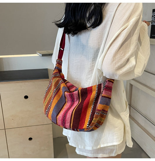 Bolso Bandolera Étnico Dumpling de Gran Capacidad - Estilo Moderno para Mujer - Image 23