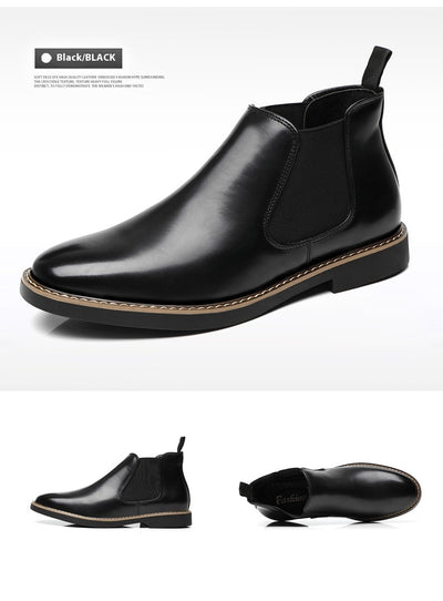 Botas de Cuero Estilo Británico Talla Grande para Hombre - Image 12