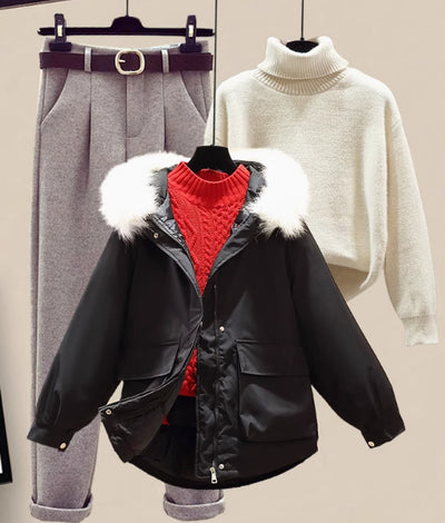 Conjunto de Sudadera Acolchada de Algodón para Mujer - Image 11