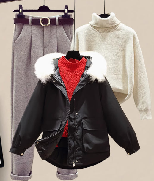 Conjunto de Sudadera Acolchada de Algodón para Mujer - Image 11