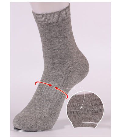 Calcetines Ejecutivos de Algodón Peinado para Hombre - Medianos Negros Otoño Invierno - Image 3
