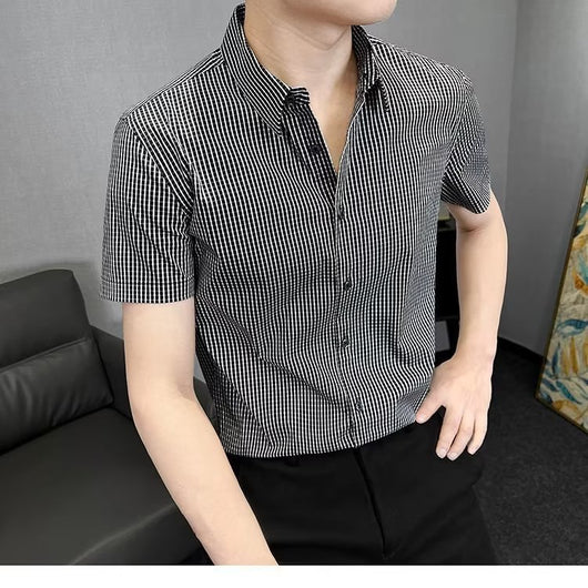 Camisa Cuadros Minimalista para Hombre - Estilo Moderno - Image 9
