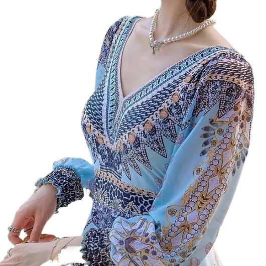 Traje de Baño Enterizo para Mujer con Manga Larga y Fruncido en Pecho - Image 5