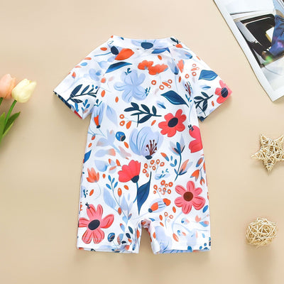 Traje de Baño Estampado Flores para Niña - Image 3