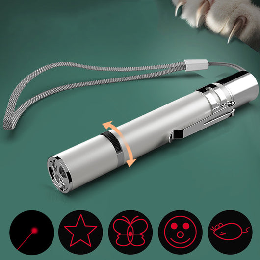 Puntero Láser Interactivo para Gatos y Perros - 5 Modos LED, Recargable USB