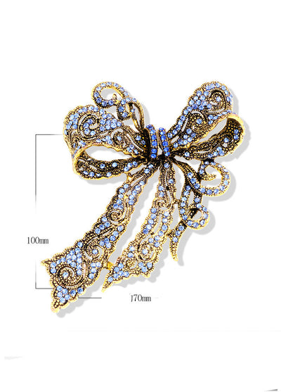 Broche Vintage con Moño y Cristales - Accesorio Elegante para Mujer - Image 8