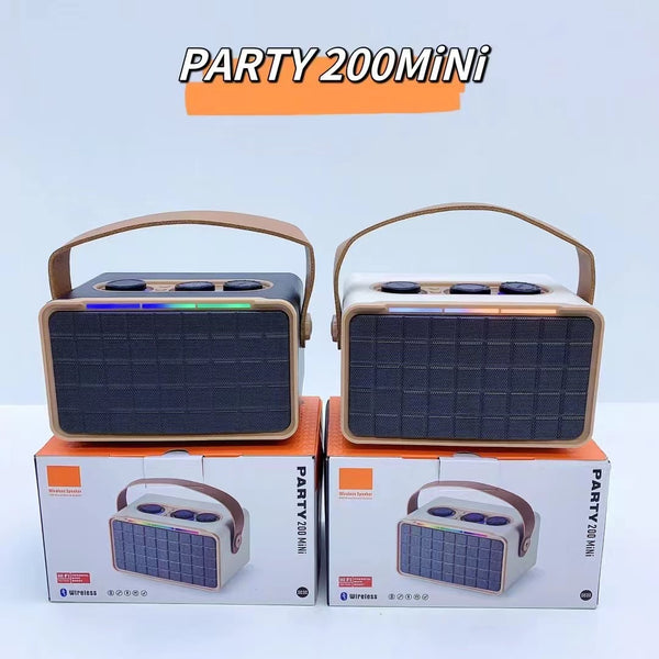 Parlante Bluetooth Portátil RGB Doble con Luces LED