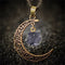 Natural Stone Crystal Necklace Vintage Negro