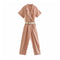 Jumpsuit Elegante Tipo Traje con Cuello - Estilo Europeo Versátil
