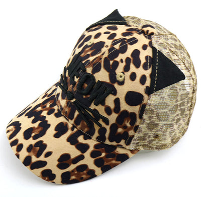 Gorra de Béisbol Infantil Estampado Leopardo con Bordado de Gato - Image 7