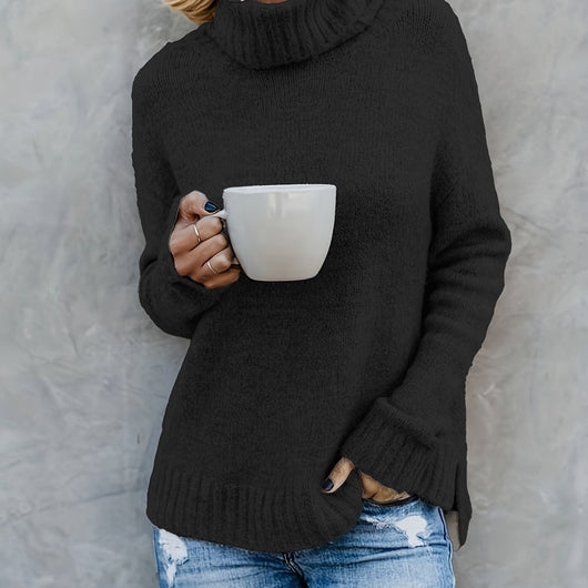 Suéter Cuello Alto Manga Larga para Mujer - Estilo Europeo - Image 8