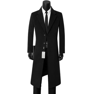 Abrigo de Lana Casual Elegante para Hombre - Largo Medio - Image 5