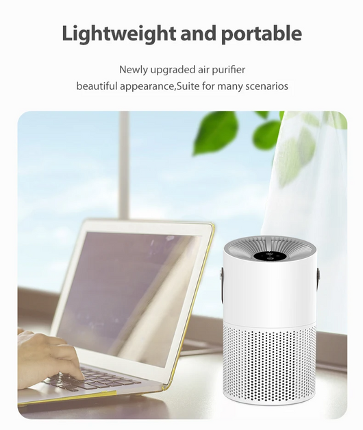 Purificador de Aire Multifuncional con Filtro HEPA H13 y Luz UVC para Hogar y Auto - Image 29