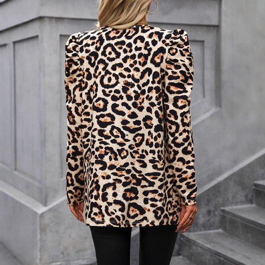 Cardigan Estampado de Leopardo para Mujer - Chaqueta Versátil - Image 3
