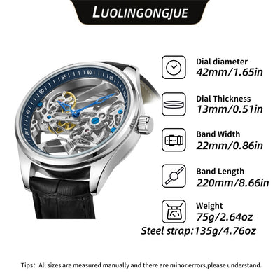 Reloj Mecánico Automático de Cristal Doble - Image 4