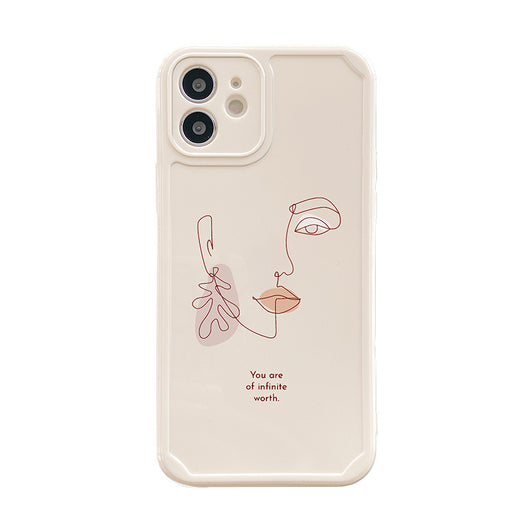Funda para Teléfono con Marco de Foto de Chica de Líneas Simples - Image 12