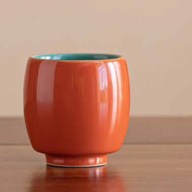 Taza de Té Cerámica Rojo Prohibido Alta Temperatura con Esmalte Artesanal - Image 3