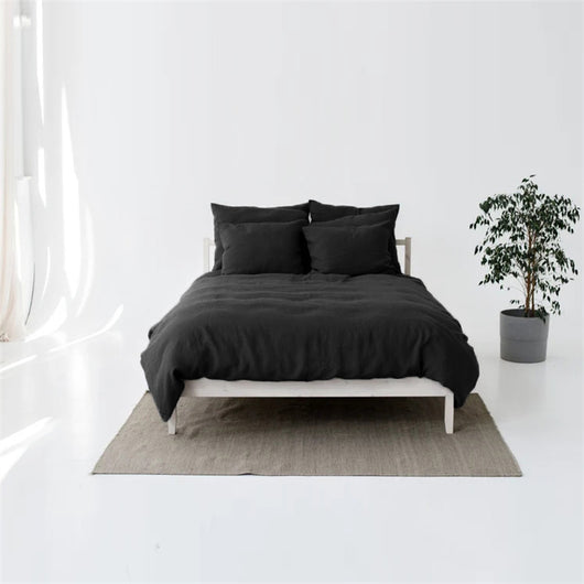 Juego de Cama Nórdico Minimalista en Lino Natural de 4 Piezas - Image 9