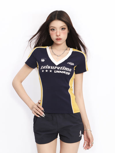 Camiseta Raglan Azul American Y2g Manga Corta - Image 9