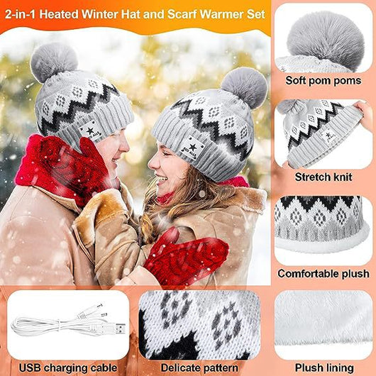 Set Térmico USB: Gorro, Bufanda y Guantes Calefactables - Image 3