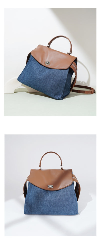 Mochila Cómoda Estilo Coreano Jean Lazy Backpack - Image 9