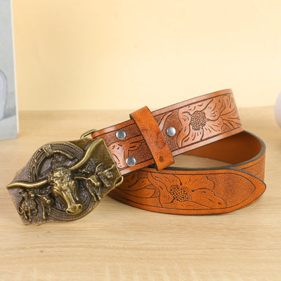 Cinturón para Hombre con Hebilla Cabeza de Vaca - Image 13