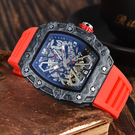 Reloj de Cuarzo para Hombre con Diseño de Onda y Calendario - Image 5