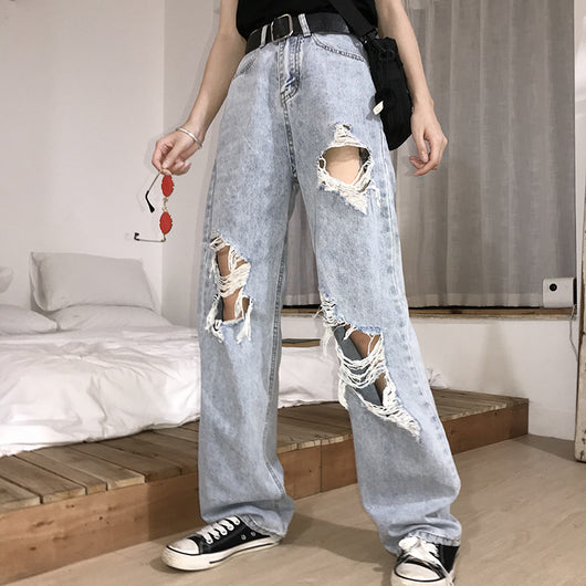 Pantalones Rectos Oversize de Cintura Alta para Hombre