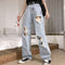 Pantalones Rectos Oversize de Cintura Alta para Hombre