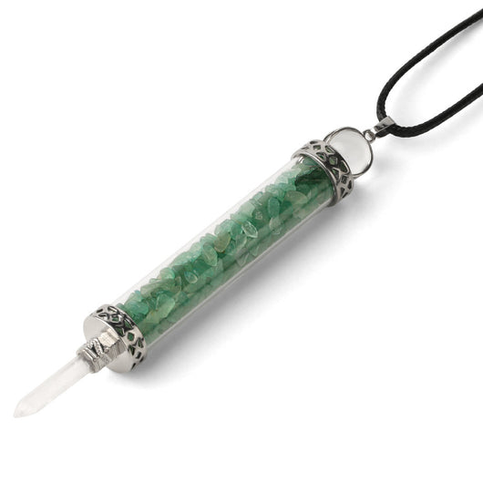 Colgante Cristal Rodolita con Alas - Botella de Deseos Artesanal - Image 19