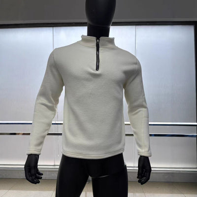 Suéter Casual de Cuello Alto con Cierre Frontal para Hombre - Otoño Invierno