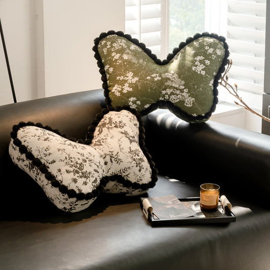 Cojín Mariposa Retro Francés para Sofá y Sala de Estar