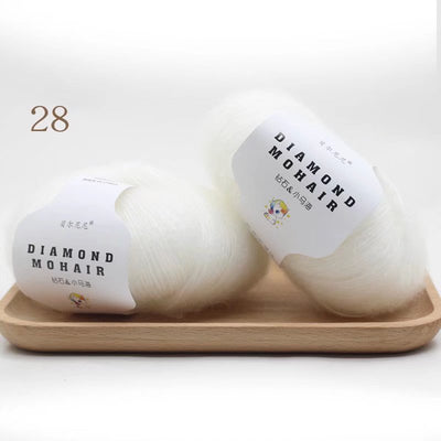 Bufanda Chal de Mohair Tejida a Mano Sudafricana Premium con Ovillo de Lana DIY - Image 68