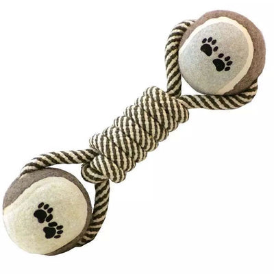 Juguete Interactivo para Perros Medianos y Grandes - Cuerda de Algodón con Pelota de Tenis - Image 5