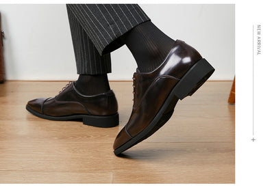 Zapatos Oxford de Cuero Charol con Punta Fina - Calzado Ejecutivo para Hombre - Image 21
