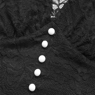 Jumpsuit Elegante Retro con Escote Profundo y Encaje de Manga Larga - Image 12