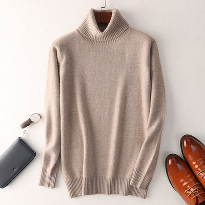 Suéter de Cuello Alto en Cachemira para Hombre - Otoño Invierno - Image 3
