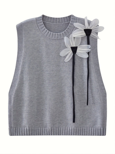 Conjunto de 3 Piezas: Chaleco Tejido con Moño, Camisa y Pantalón Casual - Image 15