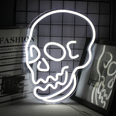 Calavera LED Neón para Decoración de Halloween
