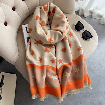 Bufanda de Cachemira Gruesa Coreana para Mujer - Primavera y Otoño - Image 35
