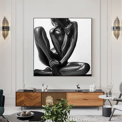 Cuadro Abstracto Mujer Africana Moderna - Lienzo Óleo Decorativo para Hogar - Image 2