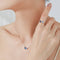Conjunto de Joyas en Plata 925: Anillo, Collar y Aretes con Zafiro