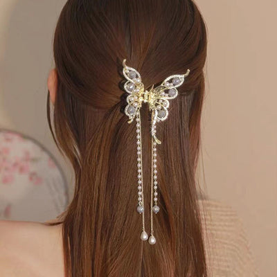 Pasador de Cabello Elegante con Moño y Borla para Mujer - Image 9