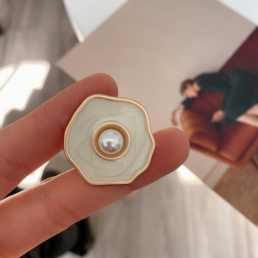 Botón de Perla Crema para Chaqueta Tweed Blanco Roto