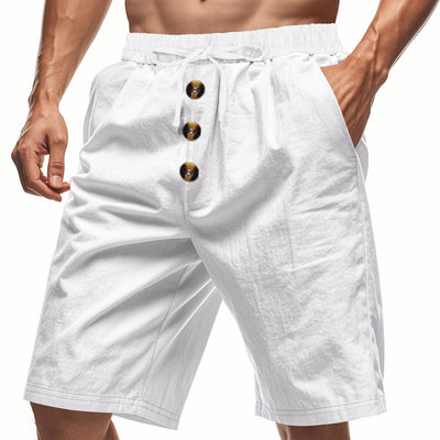 Shorts de Lino Sueltos para Hombre - Estilo Playa Casual Lavado - Image 22